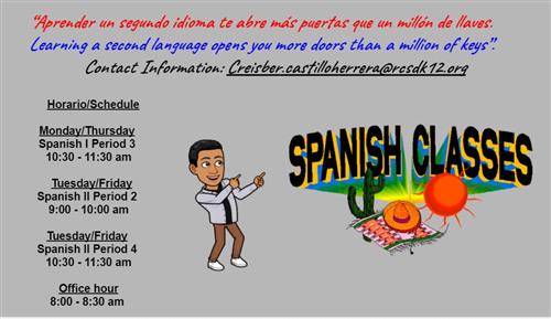 Spanish teacher info 
